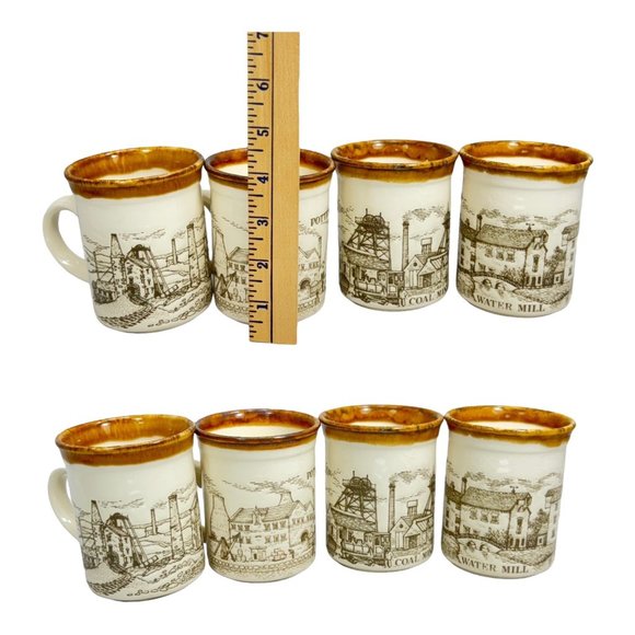 Biltons Vintage Ceramic Scenic Coffee Mugs Made in England Set 0f 4 - Picture 5 of 7